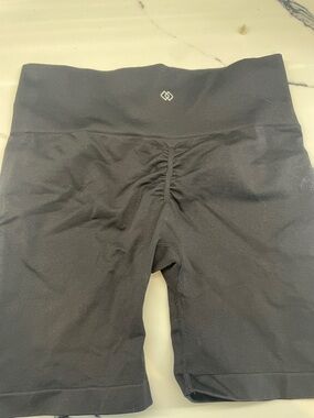 Black High-Waist Scrunch Bike Shorts